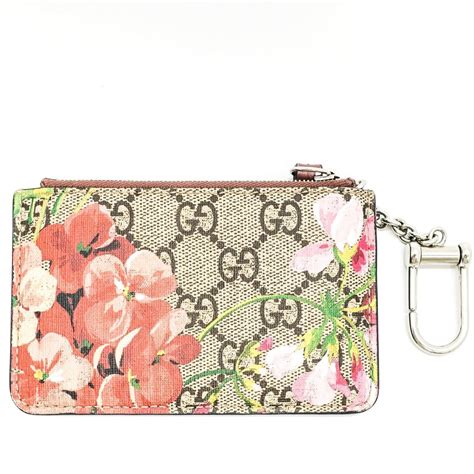 gucci blooms key case pink|Gucci keychain.